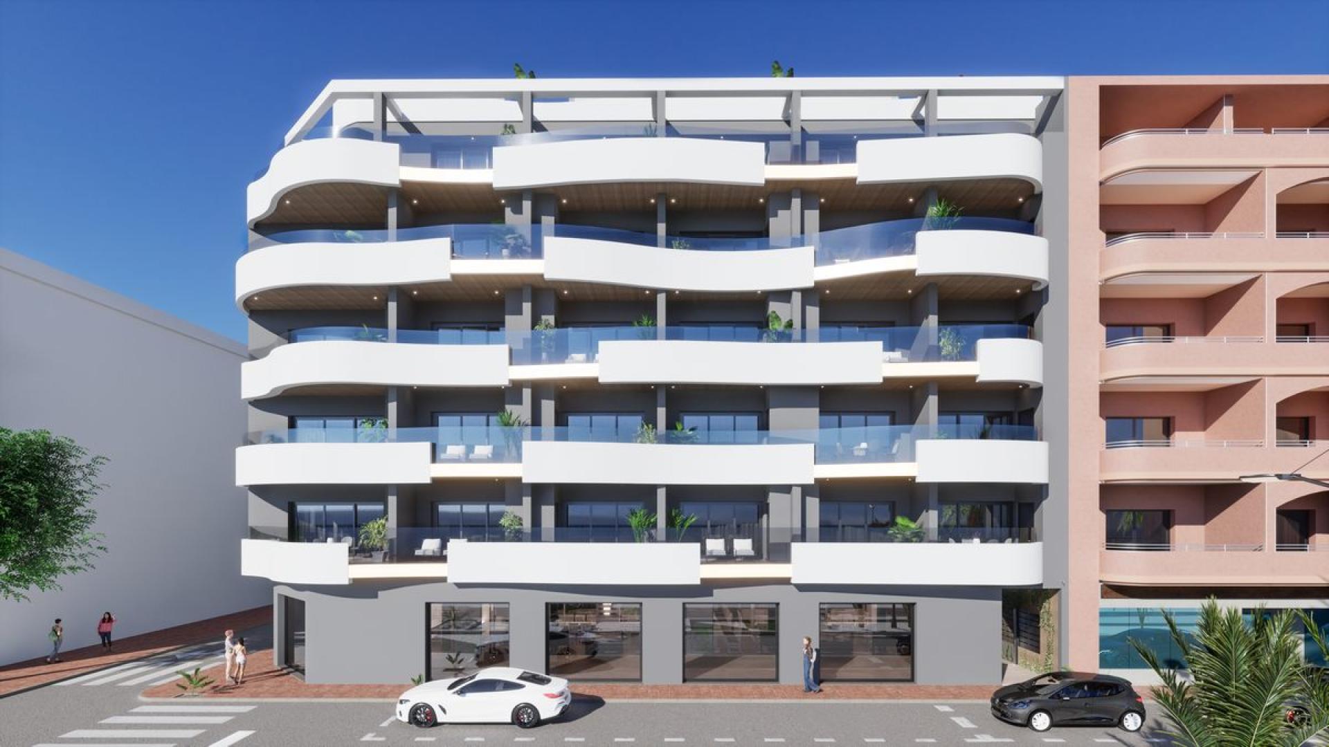 3 bedroom Apartments - solarium in Torrevieja - New build in Medvilla Spanje