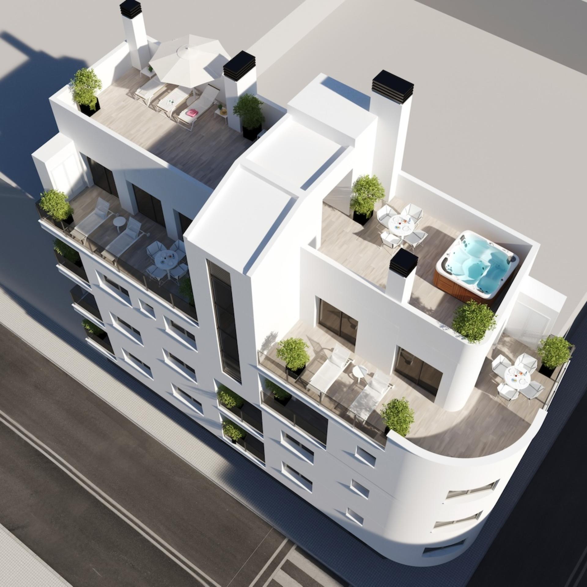 1 bedroom Apartment with terrace in Torrevieja - New build in Medvilla Spanje