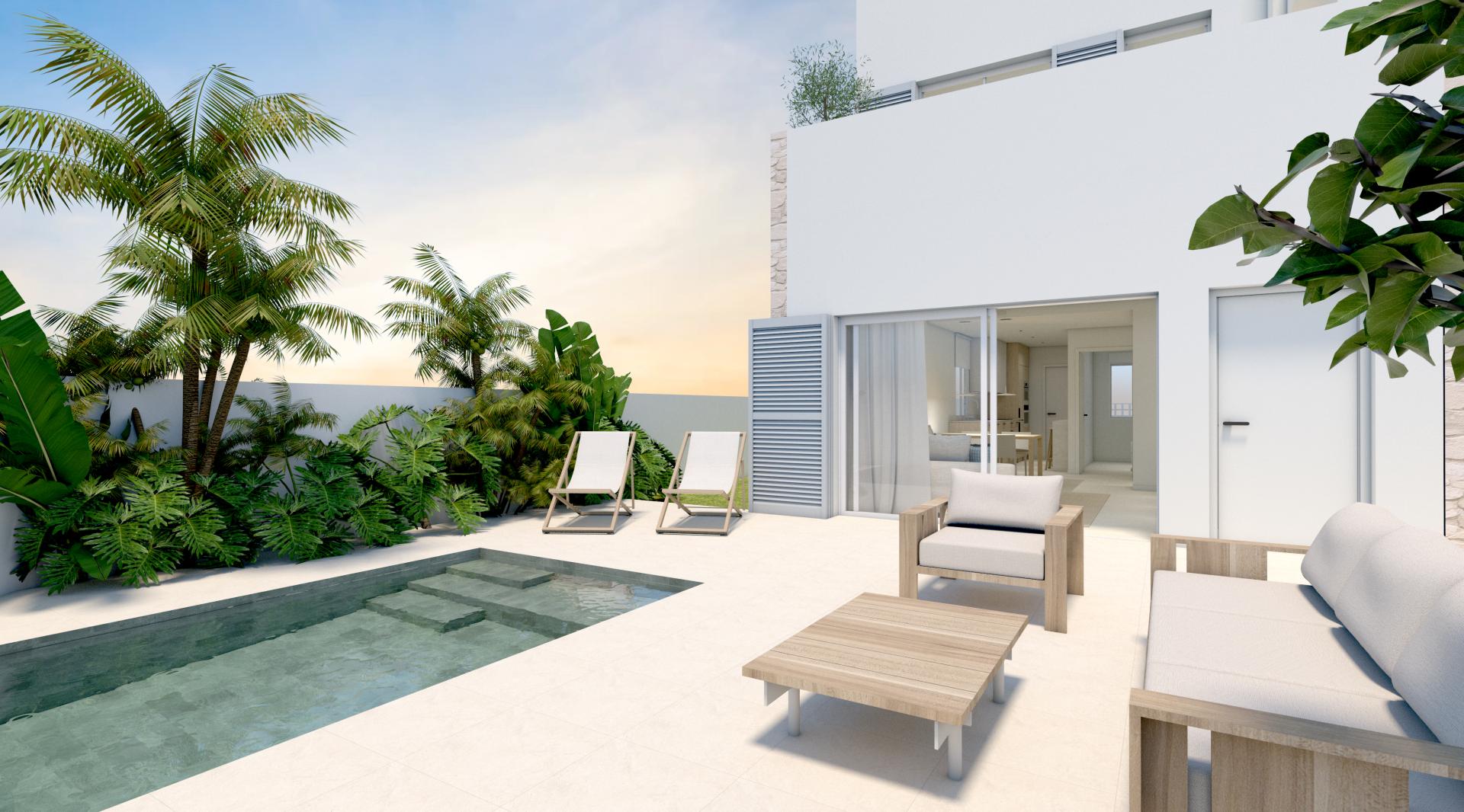 3 bedroom Terraced villa in Torre de la Horadada - New build in Medvilla Spanje