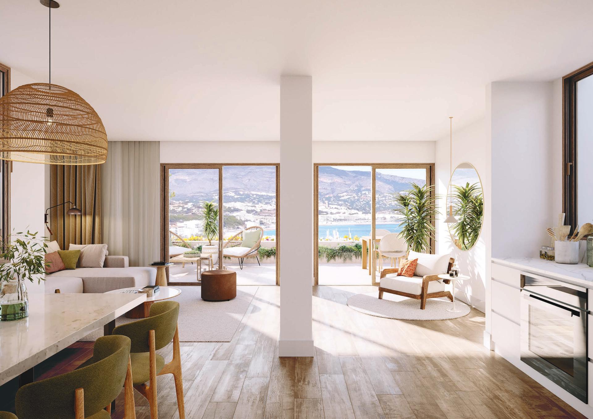 2 bedroom Apartments - solarium in Albir - New build in Medvilla Spanje
