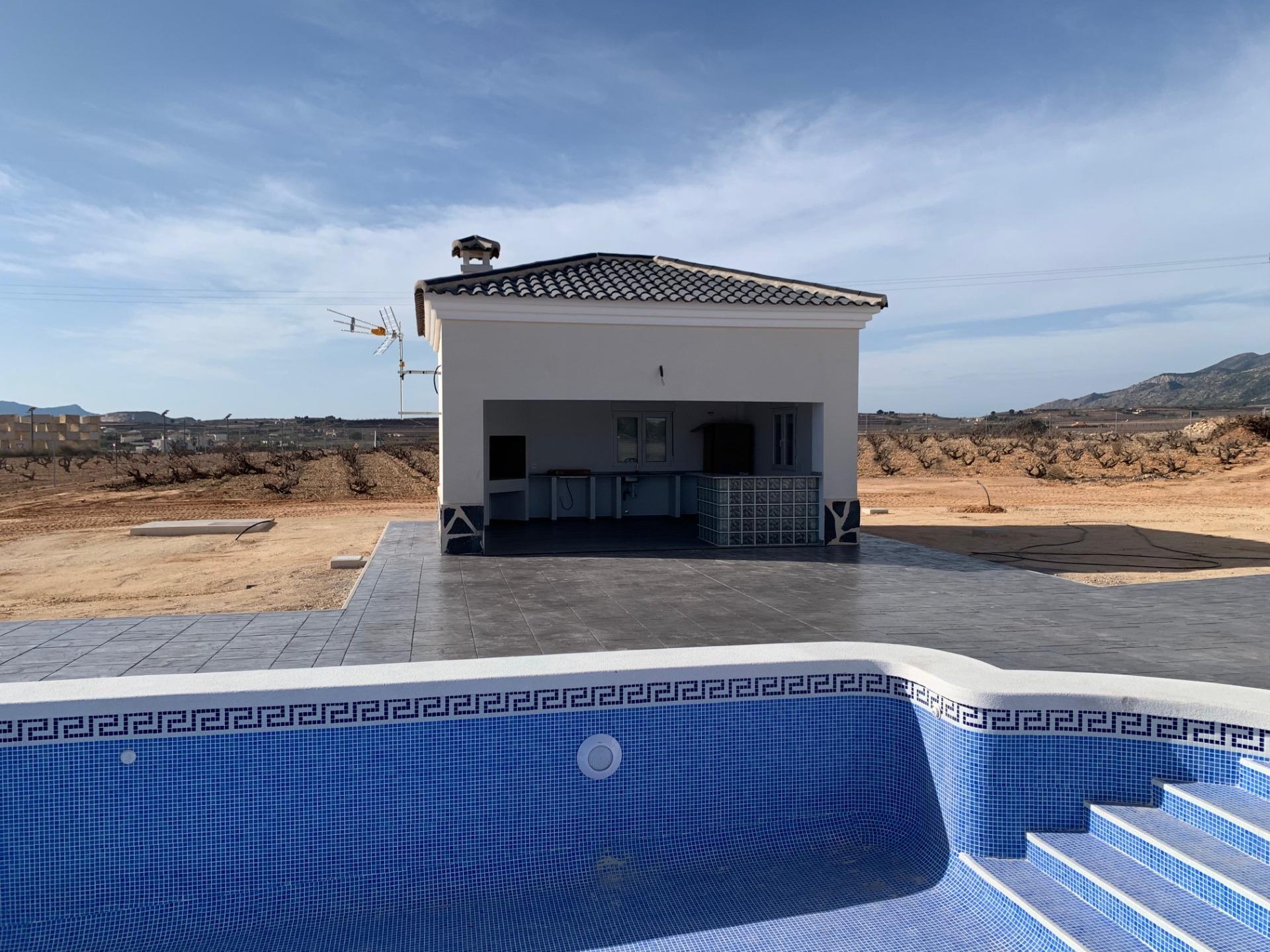 Luxury New Villas with Pool inc. land, licences & legalities in Alicante, Pinoso in Medvilla Spanje